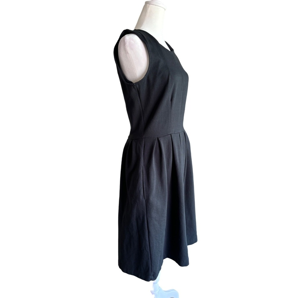 Hanna Anderson Dress Size 8 Fit and Flare Black Stretch heavy - Picture 4 of 9